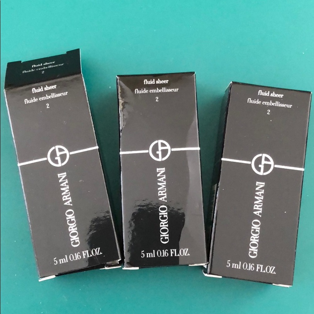 Three pieces Giorgio Armani Fluid Sheer Shade 2